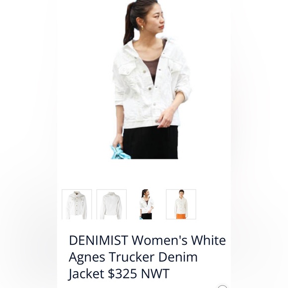 J Brand denimist White paint splatter AGNES TRUCKER Jacket-NWT-Hard to find - Picture 1 of 12